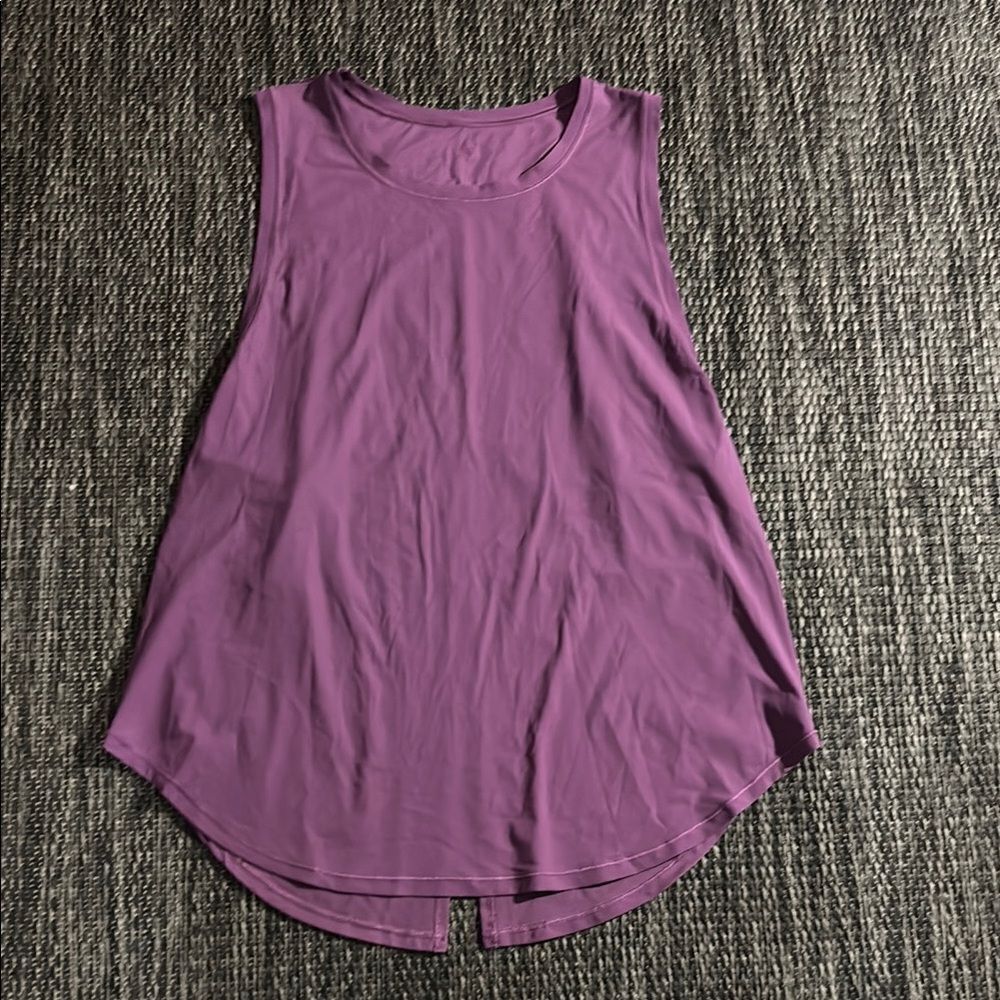 Lululemon Lightweight Split Back Training Tank Top Purple Size 6